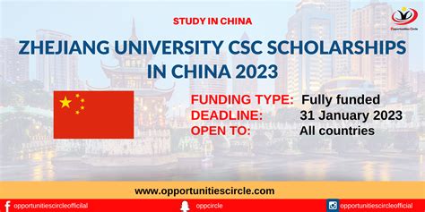 Zhejiang University Csc Scholarships In China 2023 Fully Funded