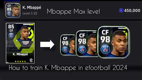 How To Train 98 Rated K Mbappe Max Level In Efootball 2204 K Mbappe