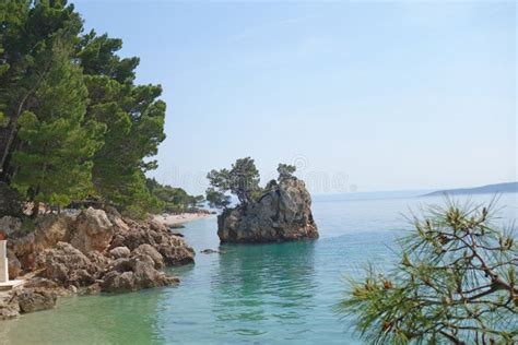 Beautiful Beach Punta Rata In Brela Dalmatia Croatia Stock Image