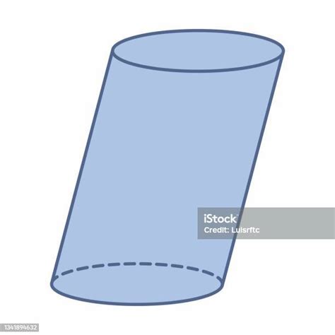 Ilustración de Forma Geométrica Del Cilindro Oblicuo y más Vectores Libres de Derechos de ...