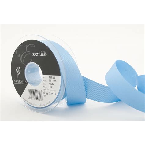 Berisfords CORNFLOWER 25mm X 20m Double Face Satin Cake Ribbon Non