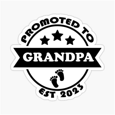 Promoted To Grandma Est 2023 Future Grandpa Ts Sticker For Sale