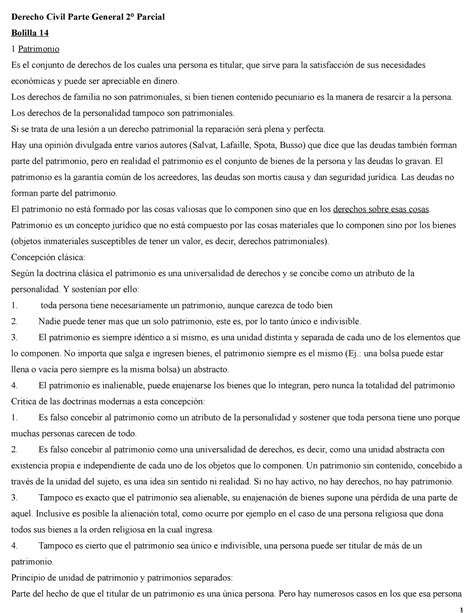 Derecho Civil Do Parcial Derecho Civil Parte General Parcial