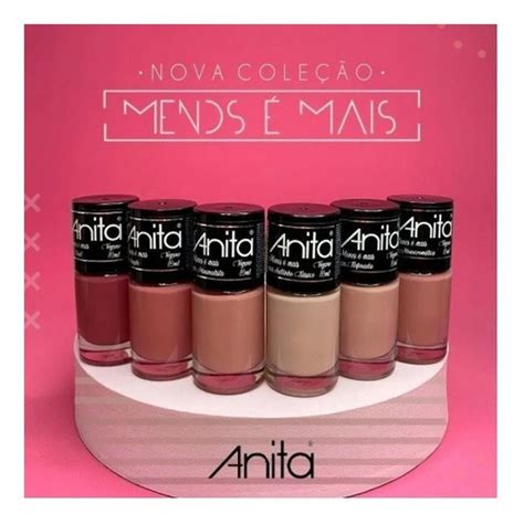 Kit Esmalte Anita Nude Coleção Menos É Mais Kit C 6 Cores