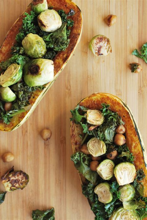 Kale Stuffed Delicata Squash Fooduzzi