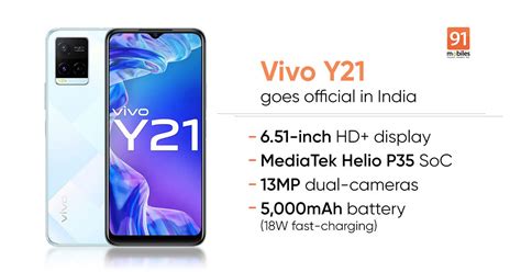 Vivo Y21 With A 651 Inch Display 5000mah Battery Launched Price