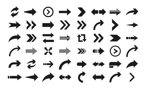 Arrow Icon Big Set Of Vector Flat Arrows Collection Of Concept Arrows