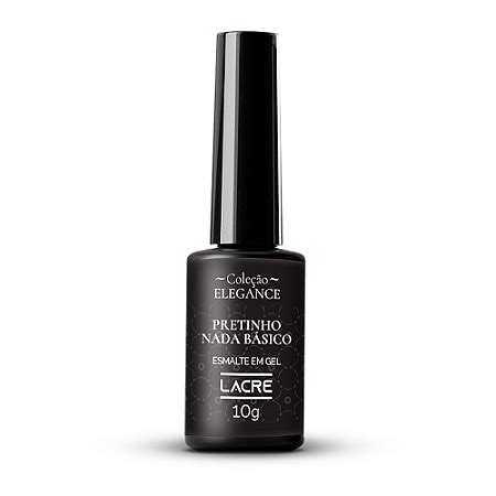 Esmalte Em GEL Lacre 10ml Elegance Pretinho Nada Basico Esmalte