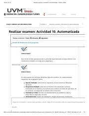 Realizar Examen Actividad Automatizada Plan Y Adm Pdf