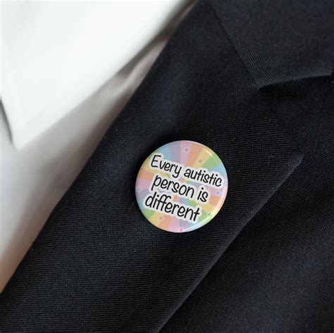 Every Autistic Person Is Different Badge Pin Autism Spectrum Etsy Uk