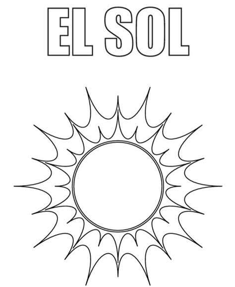 Dibujos De Partes Sol Para Colorear Vsun