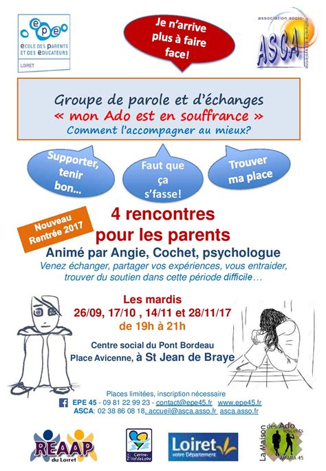 Groupe De Parole Et Déchanges Entre Parents Dados Asca