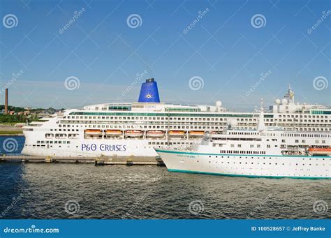 Cruise Ship Entering Harbor Editorial Photography Image Of Baltic