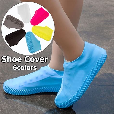 Silicone Waterproof Shoe Covers Reusable Rain Overshoes Rain Boots