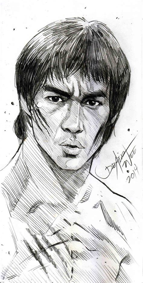 Bruce Lee Sketch By Dexterwee On Deviantart Portraiture Drawing