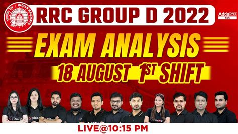 RRC Group D Exam Analysis 2022 Group D 18 August Shift 1 Paper