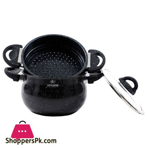 Life Smile Steamer Pot Liter Steaming Cookware Couscoussier With