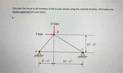 Solved Calculate The Forces In All Members Of The Trusses Chegg