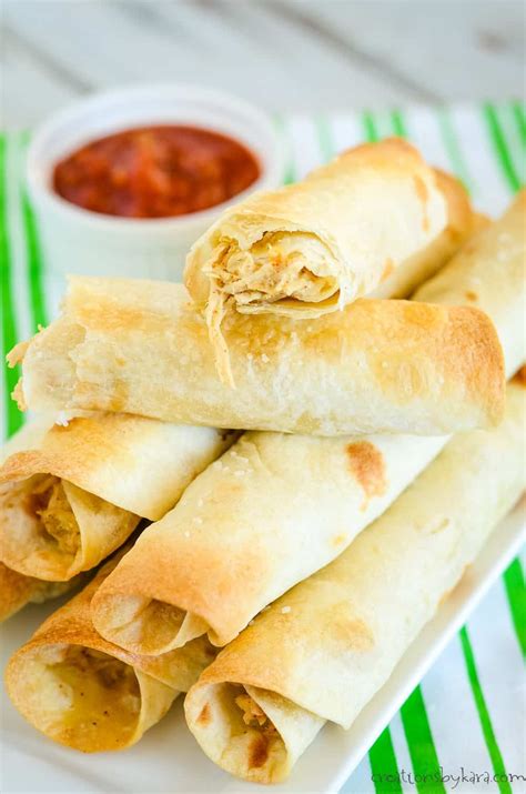 No One Will Miss The Grease In These Baked Chicken Flautas Not Only Do