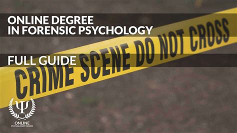 Forensic Psychology Degree Online - Full Guide 2024 - OPD.com