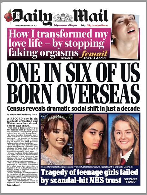 Daily Mail Front Page 3rd Of November 2022 Tomorrows Papers Today