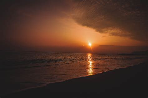 Beach Shore During Sunset · Free Stock Photo