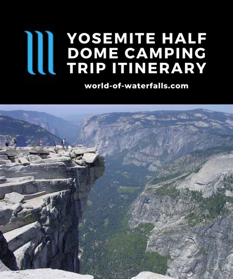 Yosemite Half Dome Camping Trip Itinerary - June 6, 2003 to June 8, 2003 - World of Waterfalls