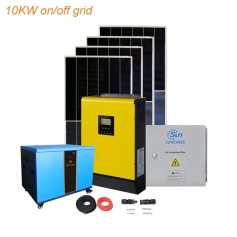 Solar Power Onoff Grid 10kw Complete Set Onoff Grid Inverter Solar Panel System Solar