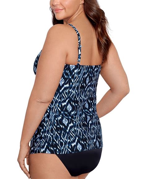 Miraclesuit Plus Size Palatium Love Knot Underwire Tankini Top Macys