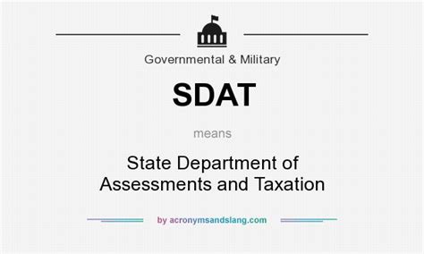 Sdat State Department Of Assessments And Taxation In Government