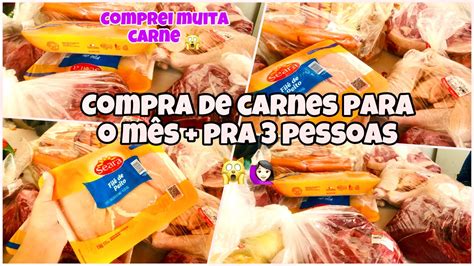 COMPRA DE CARNES PARA O MÊS PRA 3 PESSOAS MOSTREI O VALOR TOTAL DAS