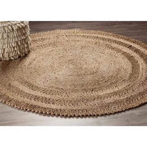 Brown Round Jute Braided Rug At Rs 75 Square Feet Braided Jute Rug In