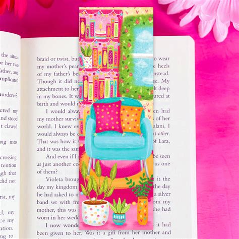 Cozy Plant Reading Nook Bookmark Emily Cromwell Designs