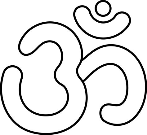 Om Sign Or Symbol Icon In Black and White 24592986 Vector Art at Vecteezy