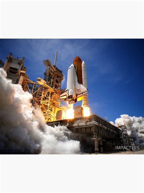 Space Shuttle Atlantis Launch Sticker For Sale By Impactees Redbubble