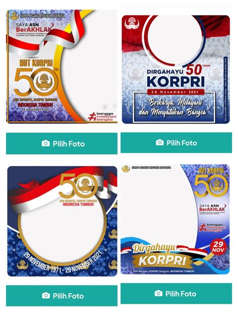 29 LINK Twibbon HUT Korpri 2021 Ke 50 Terpopuler Dan Terbaik Bagikan