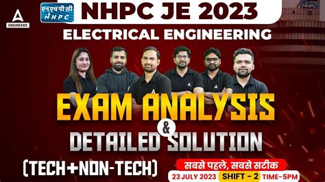 NHPC JE 2023 Electrical Engineering Exam Analysis Detailed