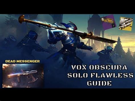 Solo Flawless Vox Obscura Exotic Quest Destiny 2 YouTube