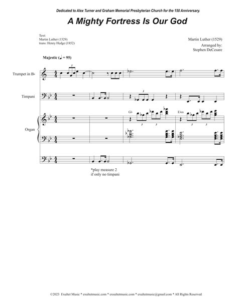 A Mighty Fortress Is Our God Duet For Tenor And Bass Solo Arr