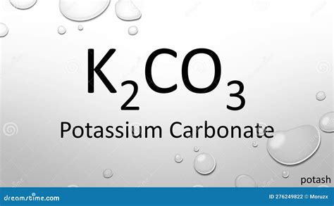 Potassium Carbonate Chemical Formula On Waterdrop Background Stock Photo | CartoonDealer.com ...