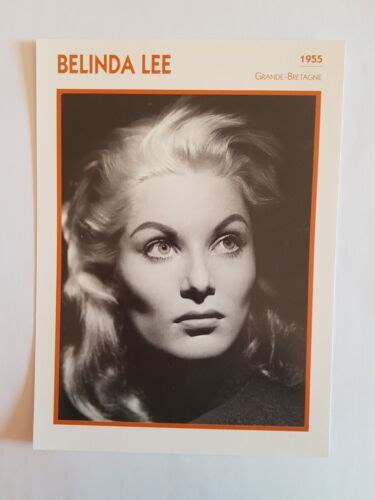 Belinda Lee Carte Fiche Cinema Portrait De Star Ebay