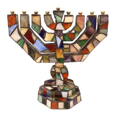 Stained Glass Menorah