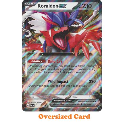 Pokemon Trading Card Game Koraidon Ex Sv Rare Holo Ex Jumbo