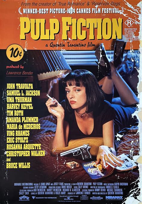 Original Pulp Fiction Movie Poster Quentin Tarantino