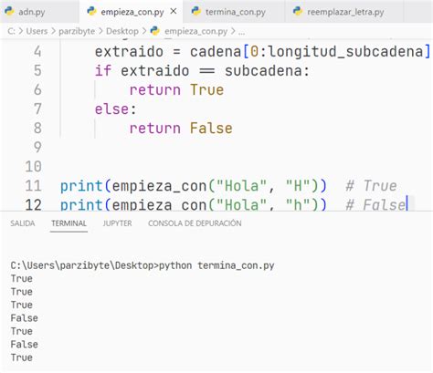 Python Saber Si Cadena Empieza O Termina Con Otra Cadena Parzibyte S