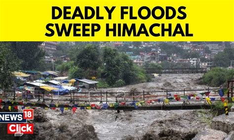 Himachal Flood News Highway Turns Into River In Kangra Himachal Himachal Rains News18