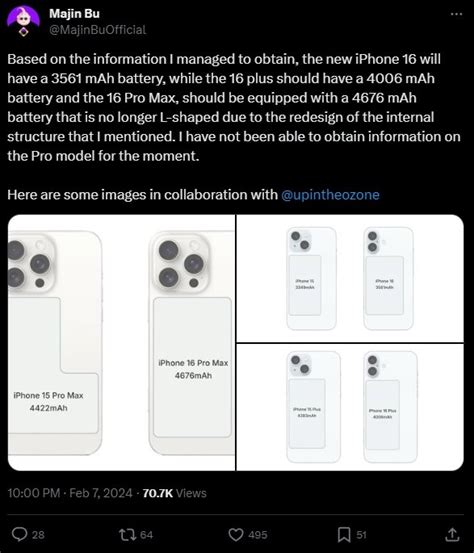 Iphone 16系列电池容量曝光：plus版反向升级 还没前代大iphone电池新浪科技新浪网