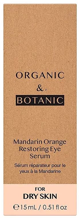 Repairing Eye Serum Organic And Botanic Mandarin Orange Restoring Eye