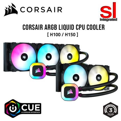 Corsair H100 H150 Rgb High Performance Aio Argb Liquid Cpu Cooler Shopee Malaysia