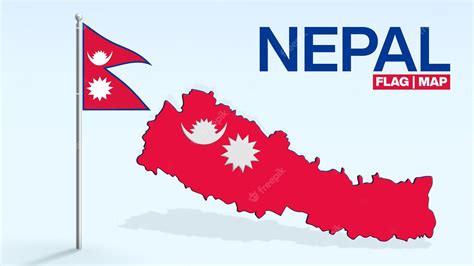 Premium Vector | Nepal Map with Nepal Flag Template 2023